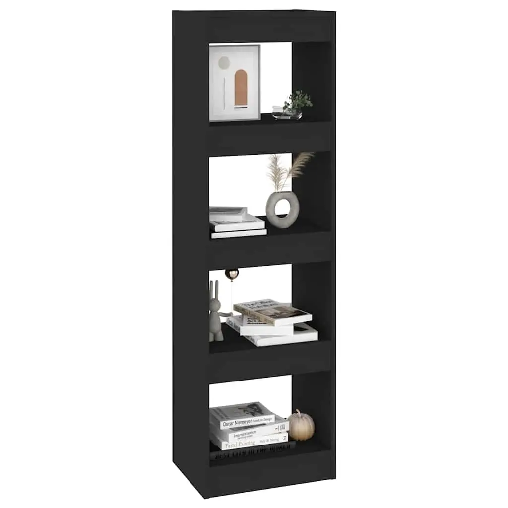 Book Cabinet Room Divider Black 40 x 30 x 135 cm Storage Shelving Unit Bookcase Standing Shelf