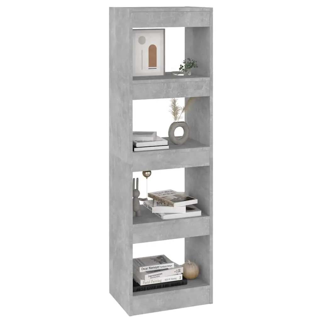 Book Cabinet Room Divider Grey Shelving Unit Storage Bookcase Standing Shelf