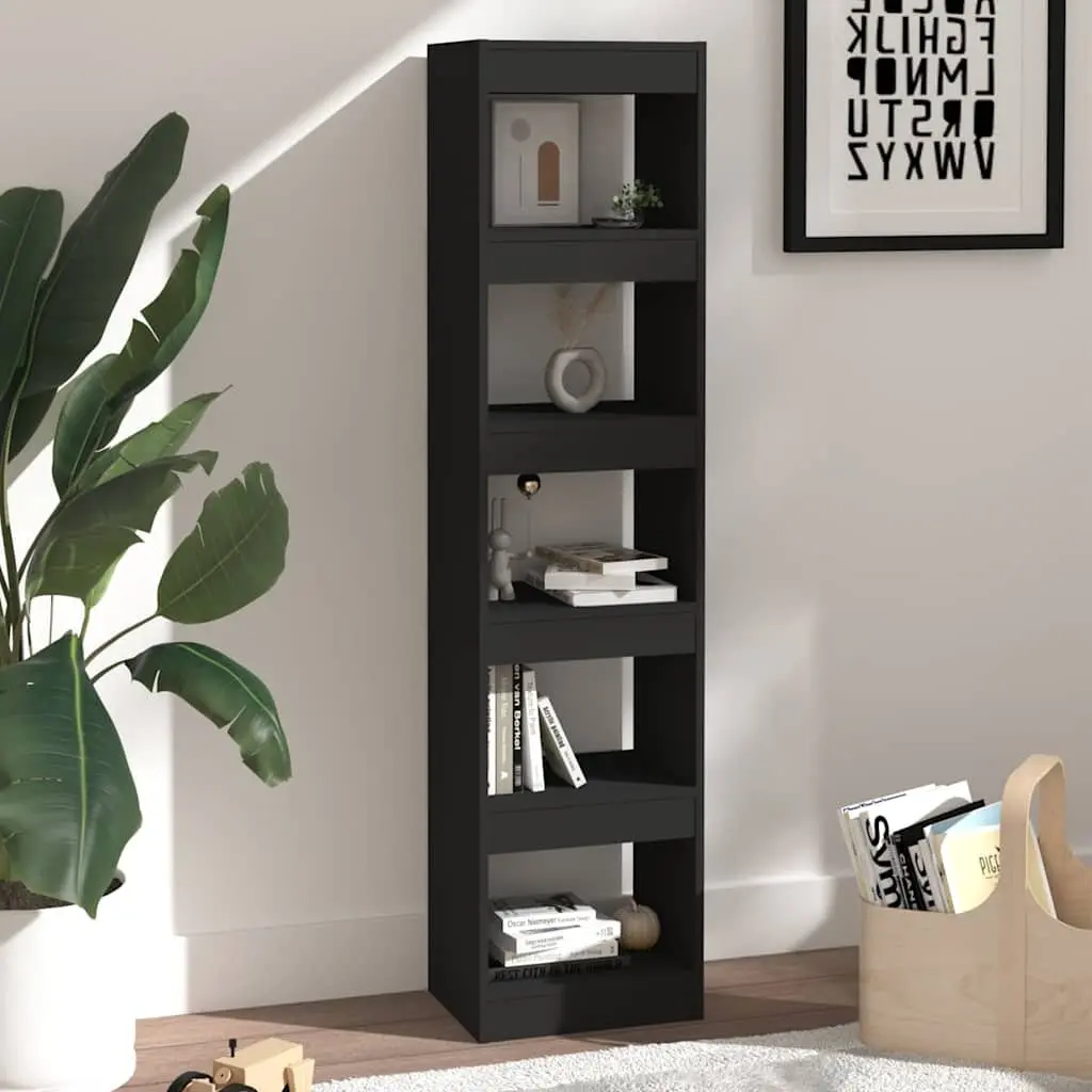 Book Cabinet Room Divider Black 40x30x166 cm