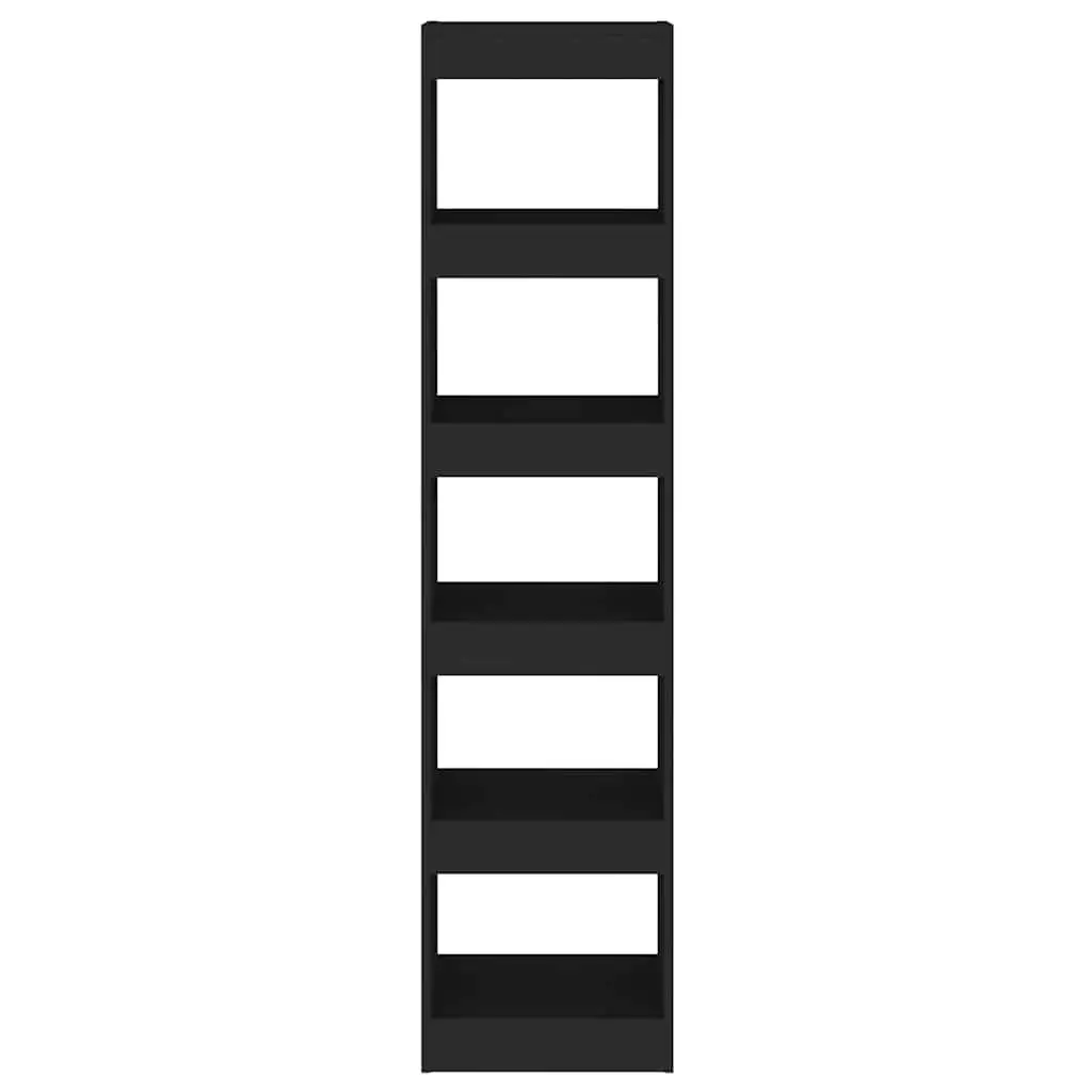 Book Cabinet Room Divider Black 40x30x166 cm