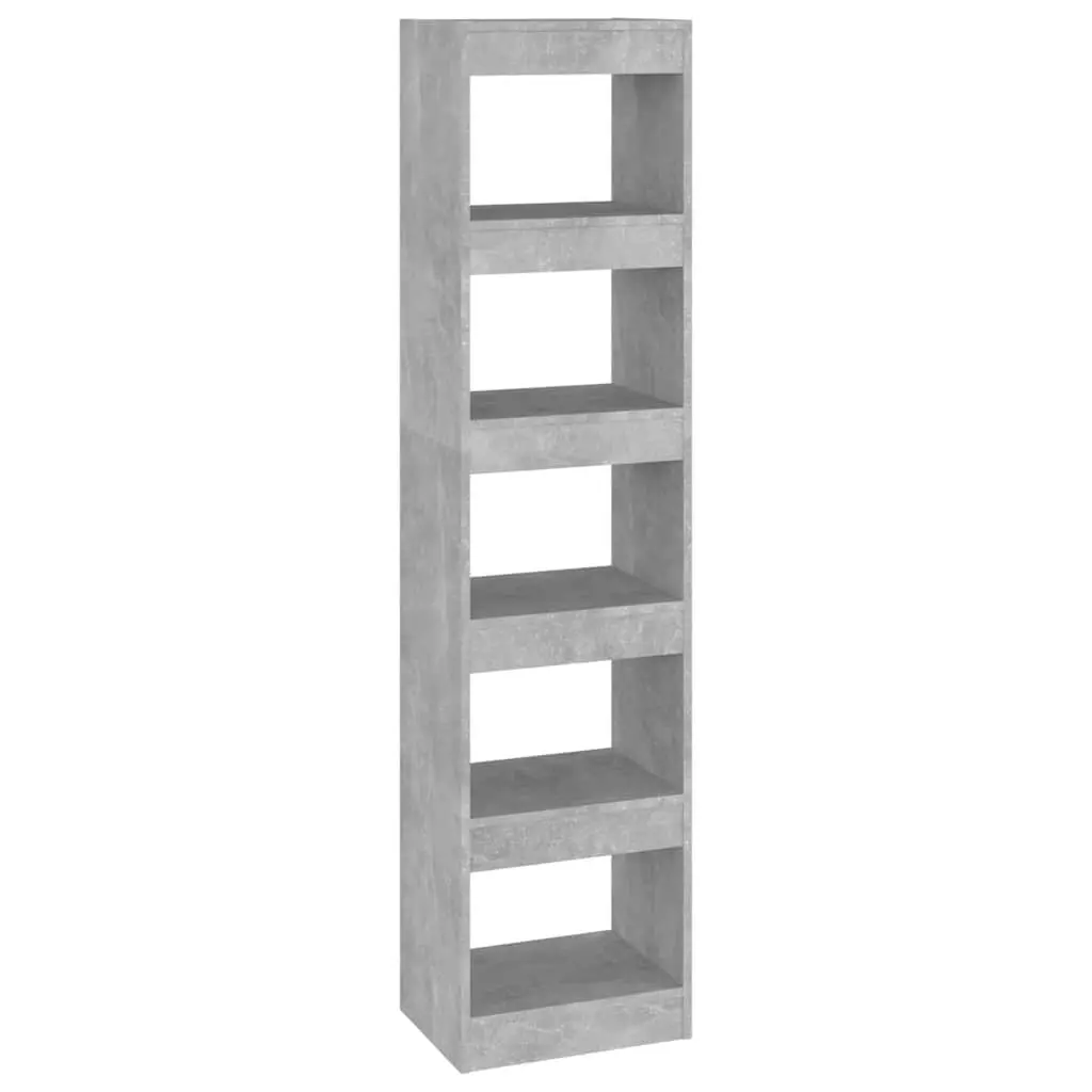 Book Cabinet Grey Room Divider Storage Shelf Standing Shelving Unit 40 x 30 x 166 cm