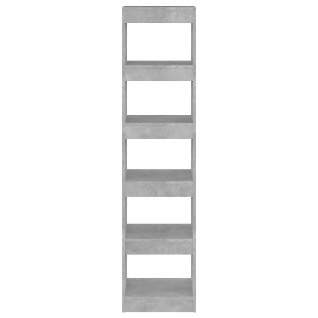Book Cabinet Grey Room Divider Storage Shelf Standing Shelving Unit 40 x 30 x 166 cm