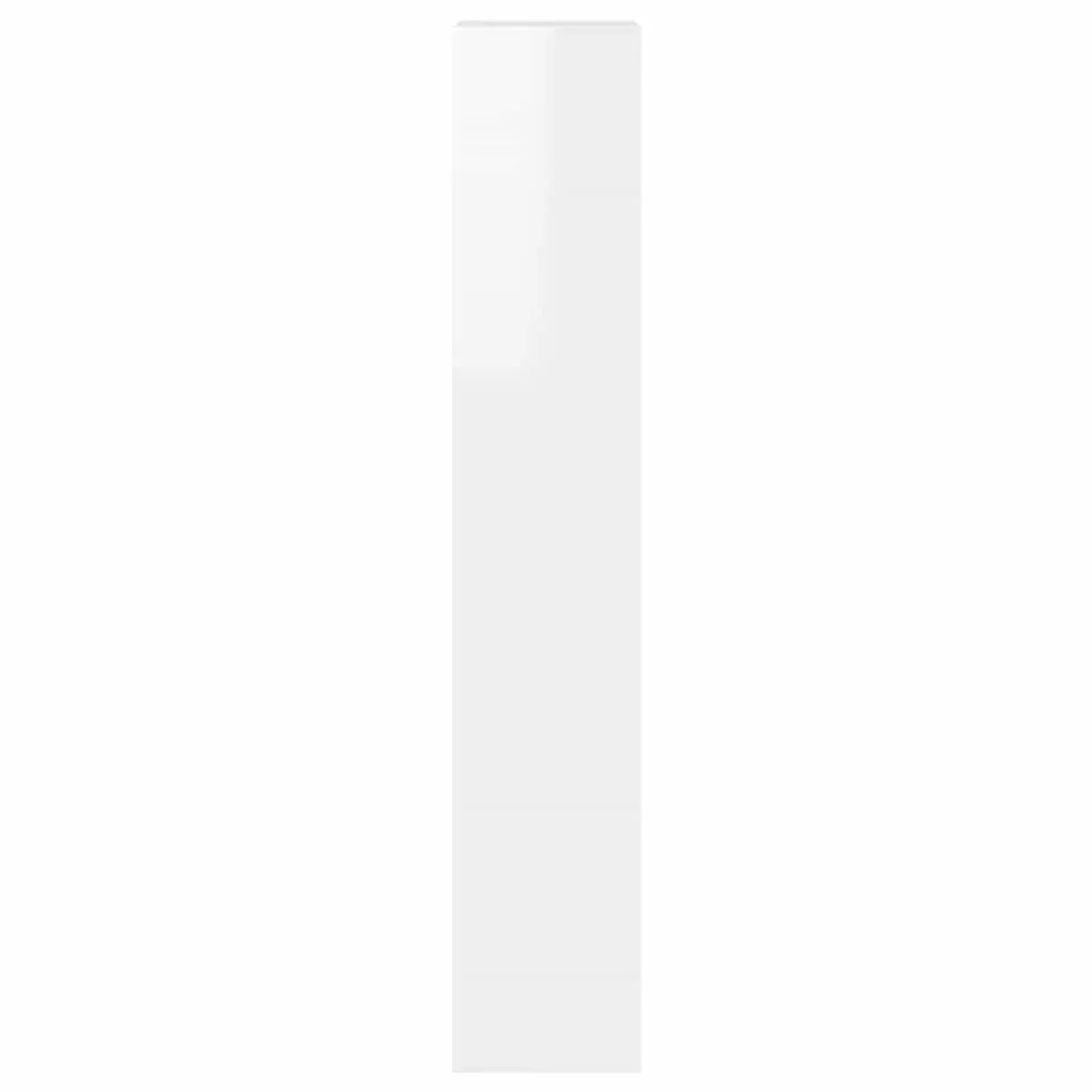 Book Cabinet High Gloss White Room Divider 40 x 30 x 166 cm