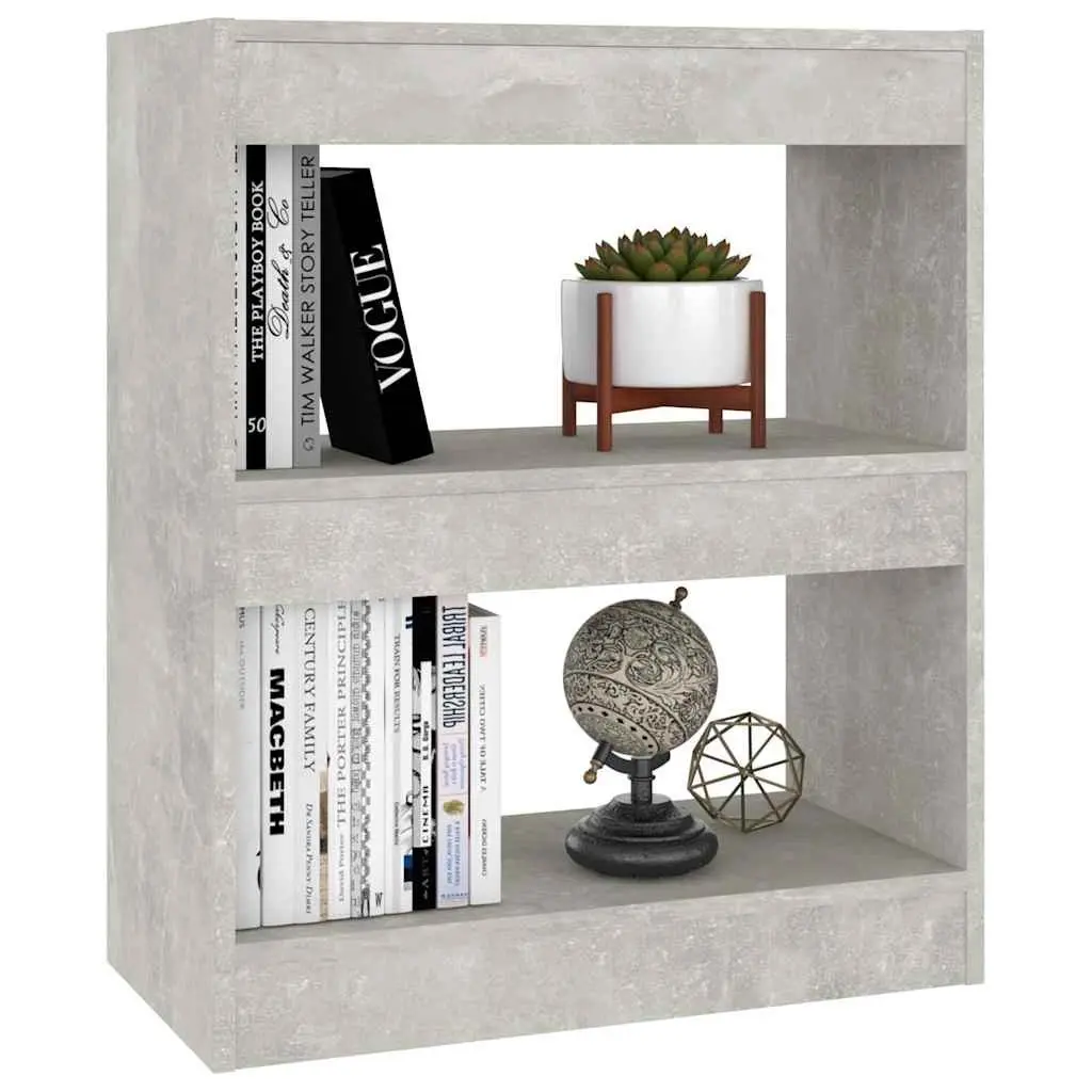 Book Cabinet Grey Storage Shelf Organiser 60W x 30D x 72H cm