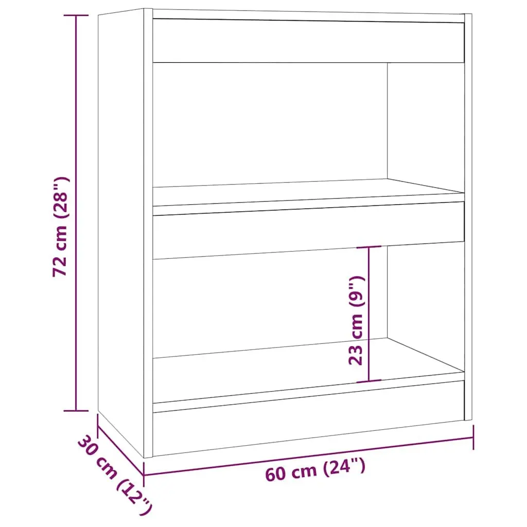 Book Cabinet Grey Storage Shelf Organiser 60W x 30D x 72H cm