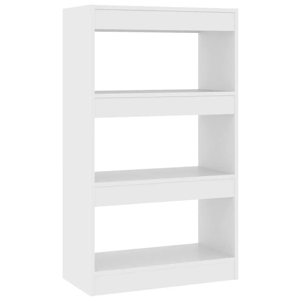 Book Cabinet Room Divider White Wooden Shelving Unit 60 x 30 x 103 cm