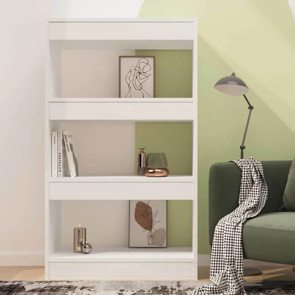 Book Cabinet Room Divider High Gloss White 60W x 30D x 103H cm