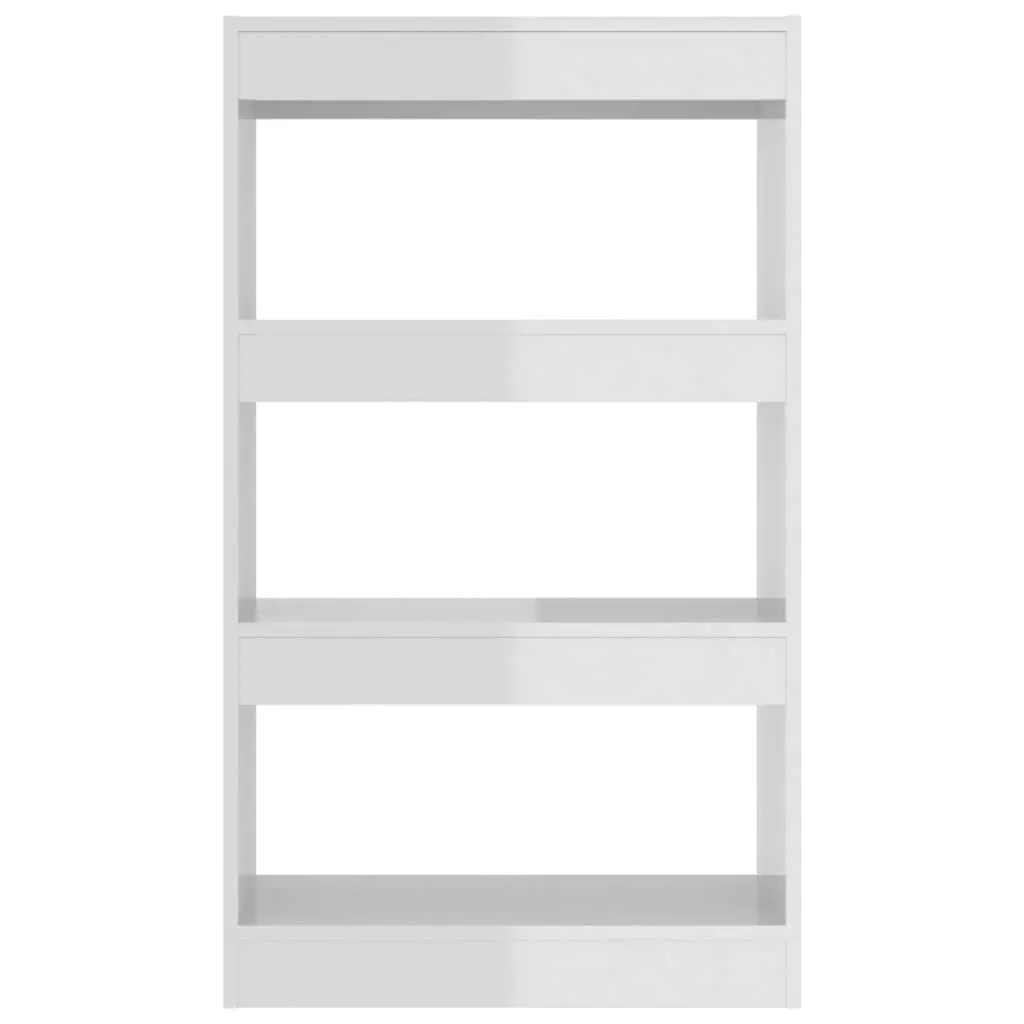 Book Cabinet Room Divider High Gloss White 60W x 30D x 103H cm