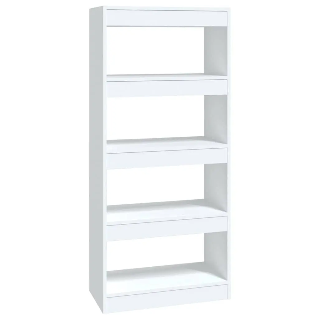 White Bookshelf Room Divider 60x30x135 cm