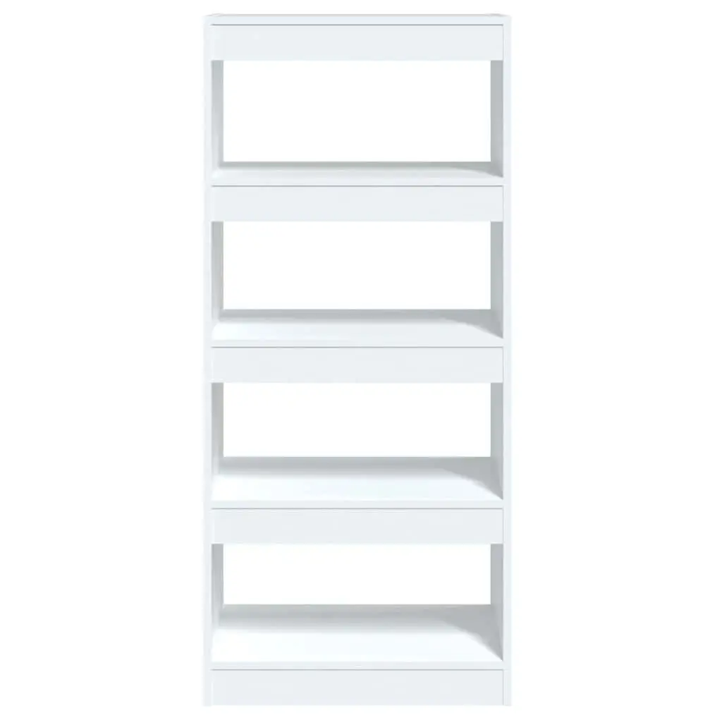 White Bookshelf Room Divider 60x30x135 cm