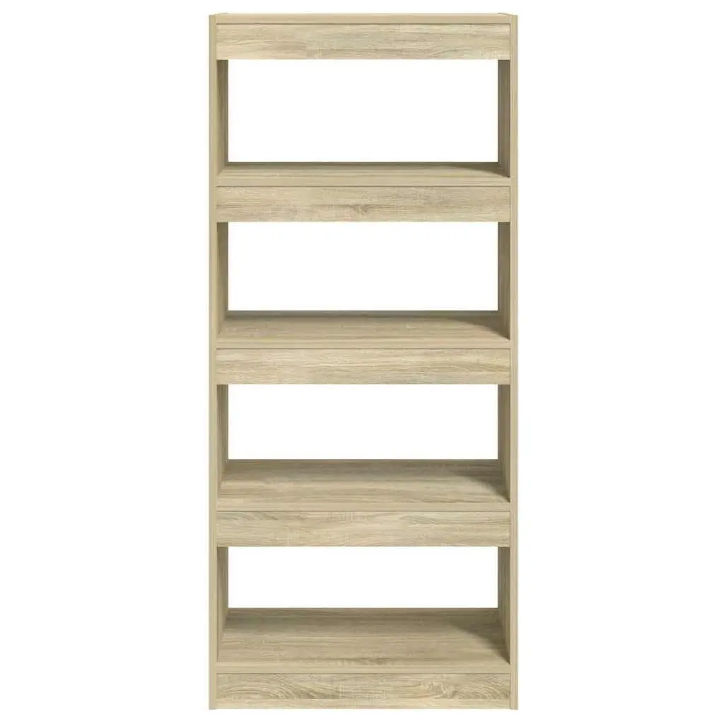 Book Cabinet Room Divider Wooden Shelf 60W x 30D x 135H cm Brown