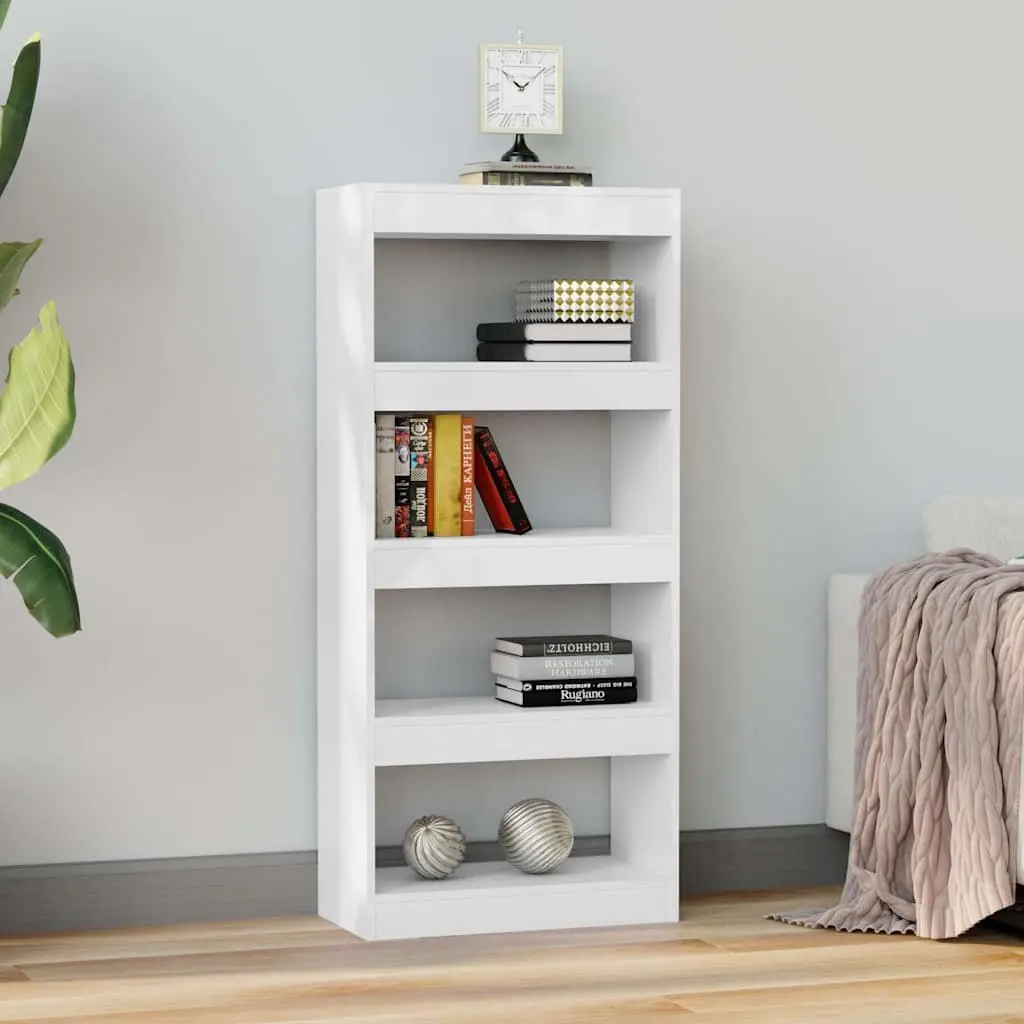 Book Cabinet in White High Gloss