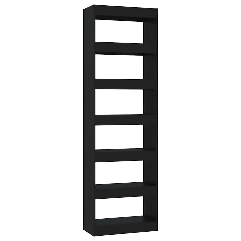Wooden Book Cabinet Room Divider Storage Organiser Black 60W x 30D x 198H cm