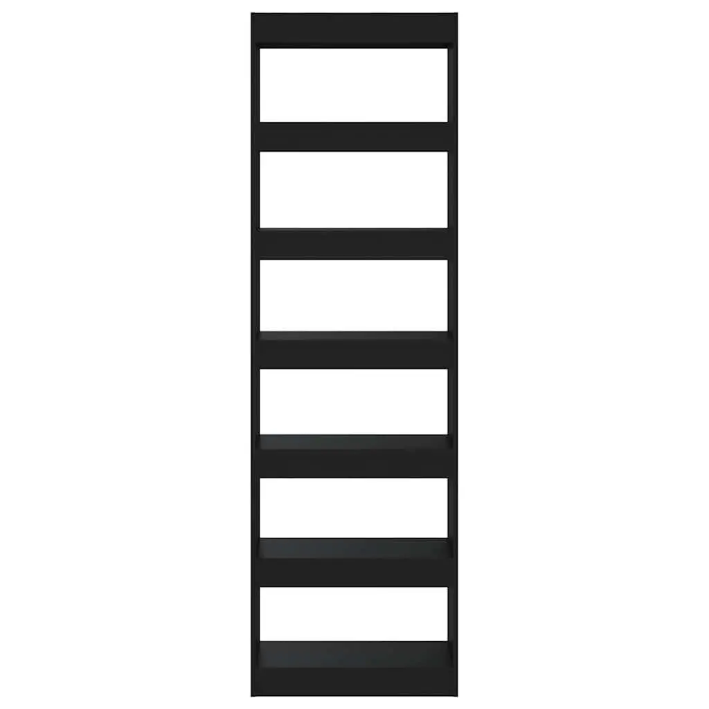 Wooden Book Cabinet Room Divider Storage Organiser Black 60W x 30D x 198H cm