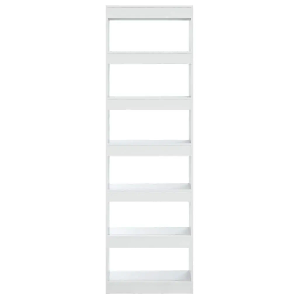 Book Cabinet High Gloss White Tall Storage Bookshelf