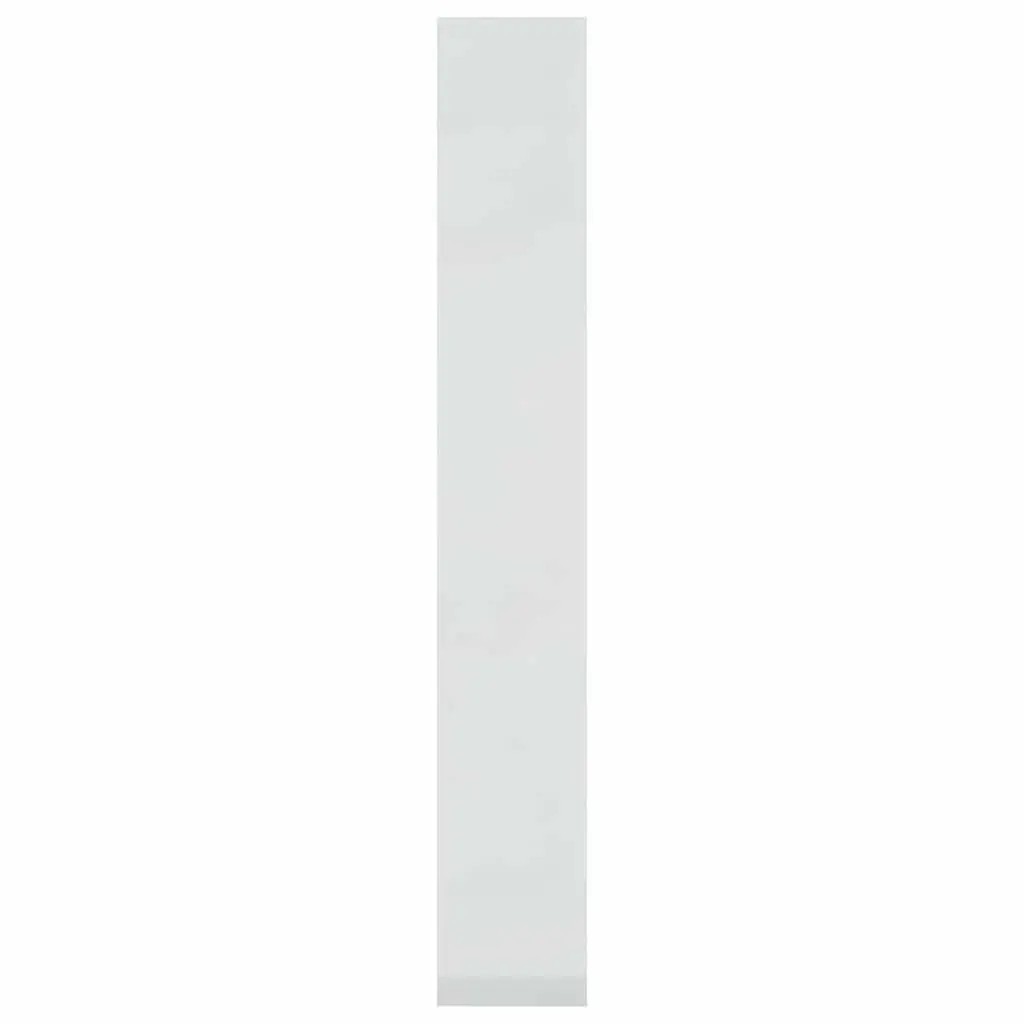 Book Cabinet High Gloss White Tall Storage Bookshelf