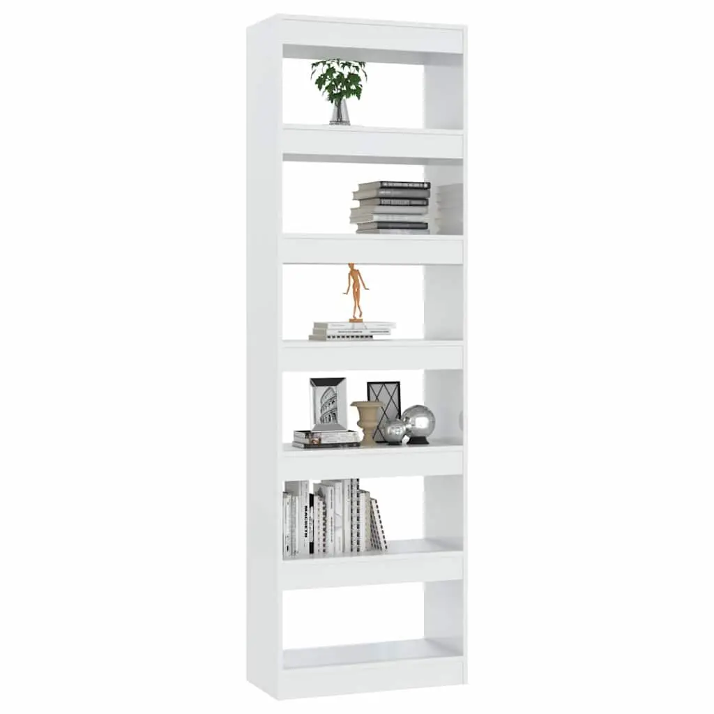 Book Cabinet High Gloss White Tall Storage Bookshelf