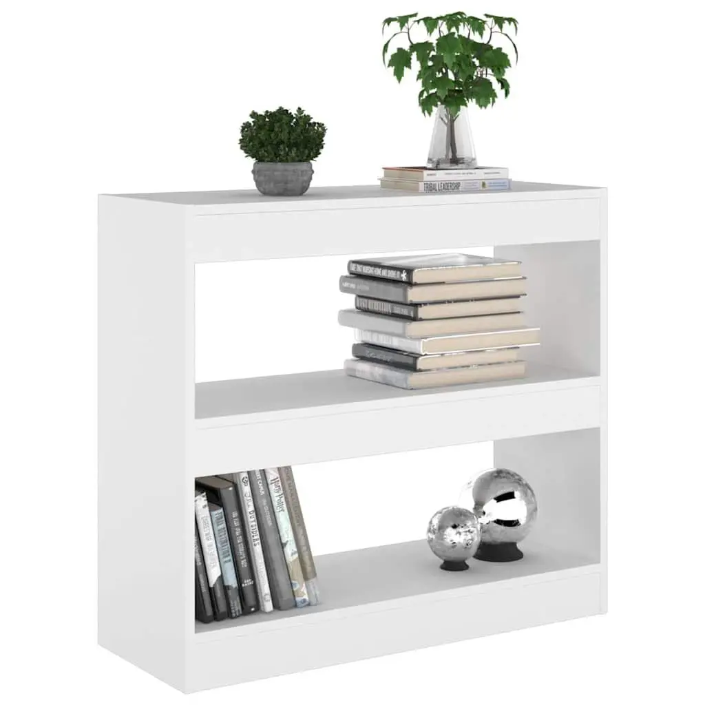 Book Cabinet Room Divider White Engineered Wood 80W x 30D x 72H cm