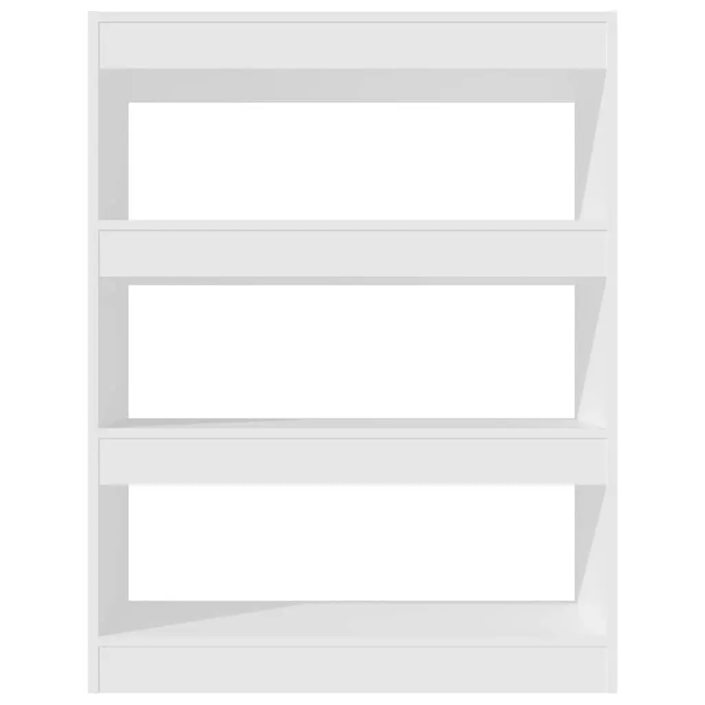 Book Cabinet Room Divider White Engineered Wood Bookshelf Storage Organiser 80 x 30 x 103 cm