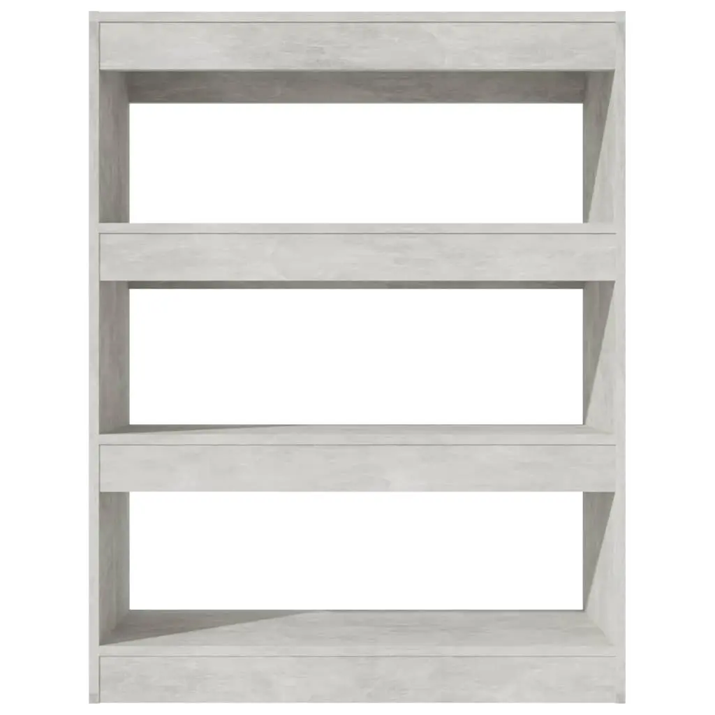 Book Cabinet Room Divider Grey Engineered Wood Shelving Unit Storage Organizer