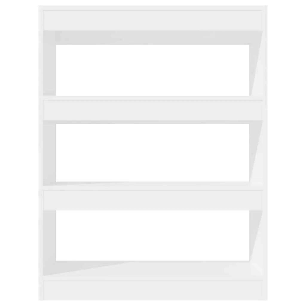 Storage Shelving Unit High Gloss White Book Cabinet Room Divider 80x30x103cm