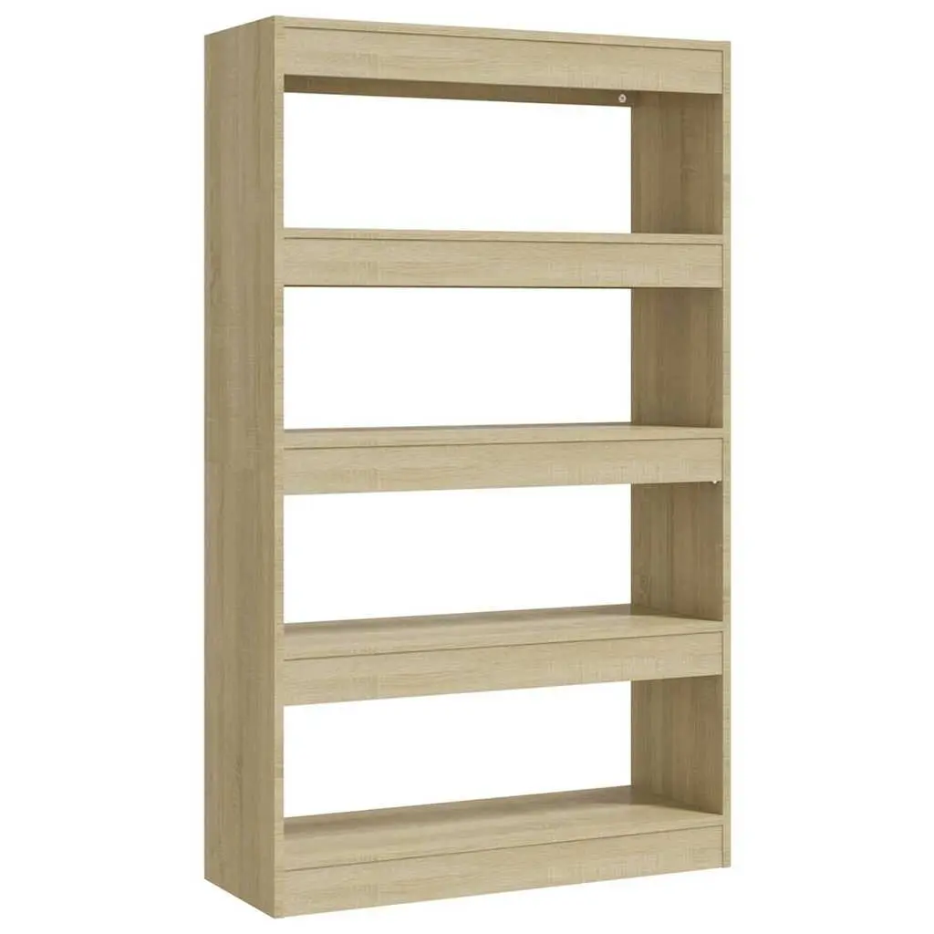Book Cabinet Room Divider Storage Shelf Engineered Wood Brown 80x30x135 cm