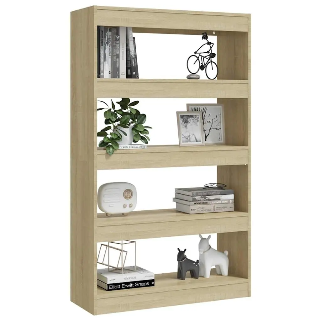 Book Cabinet Room Divider Storage Shelf Engineered Wood Brown 80x30x135 cm