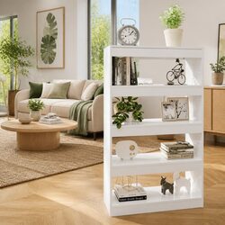 Your Friendly High Gloss White Book Cabinet and Divider