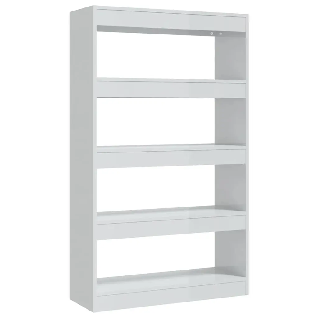 Book Cabinet Room Divider High Gloss White Shelving Unit Storage Organizer