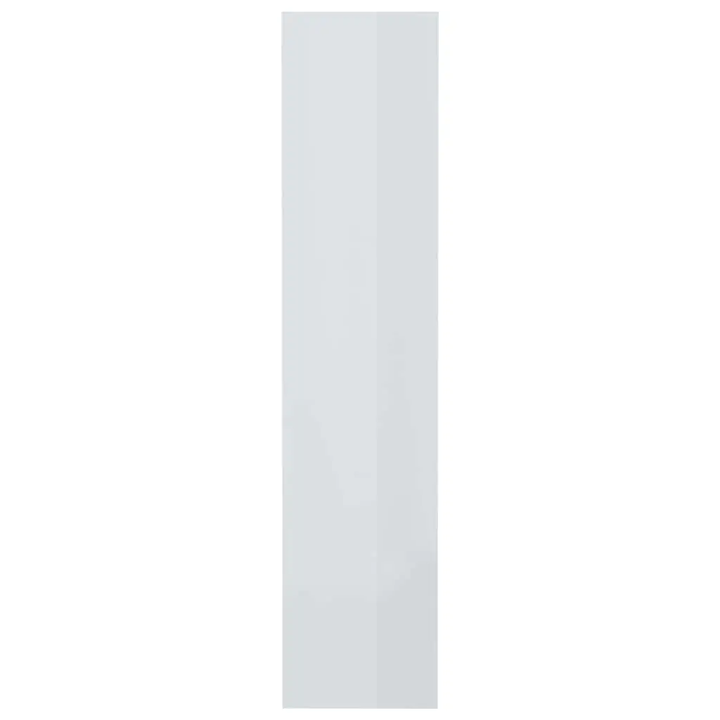 Book Cabinet Room Divider High Gloss White Shelving Unit Storage Organizer