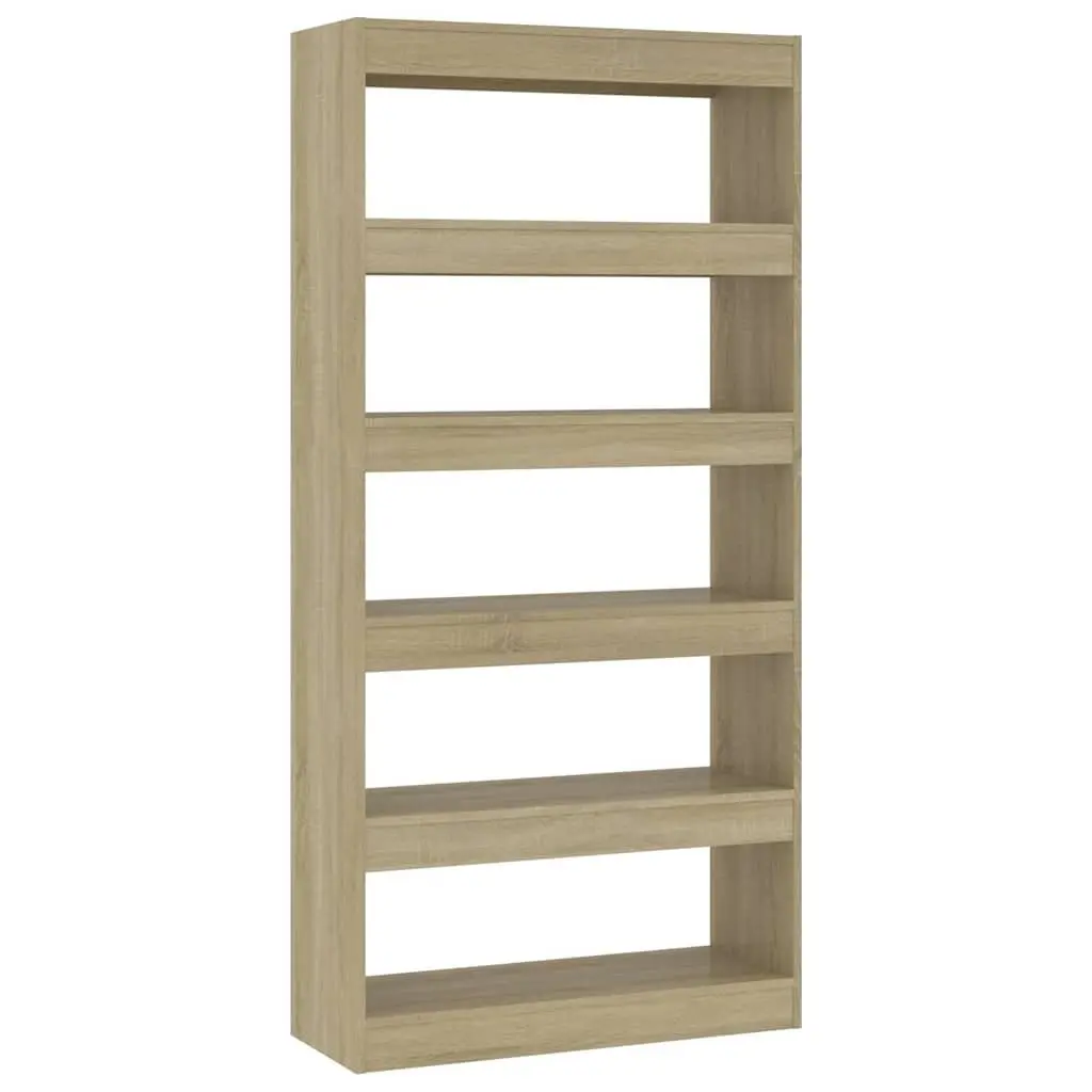 Storage Shelf Room Divider Book Cabinet 80x30x166cm Brown Engineered Wood