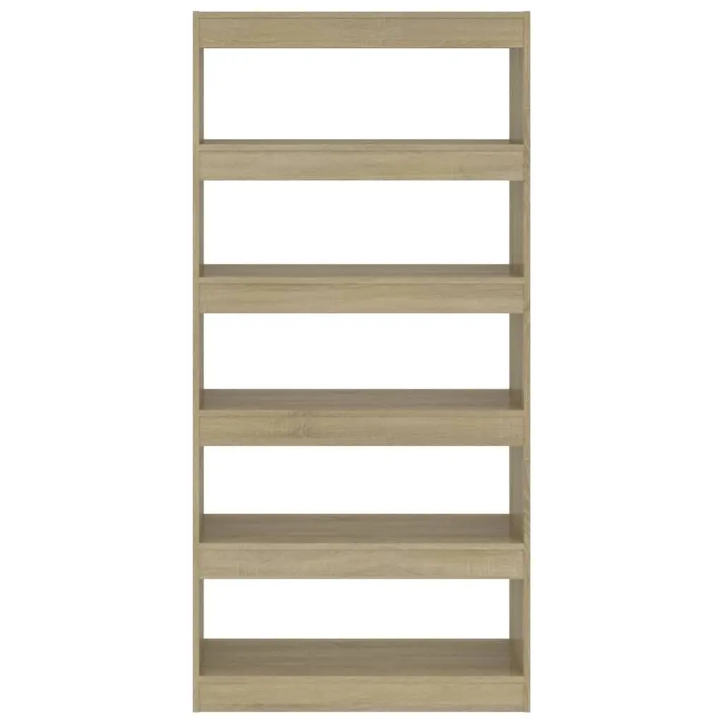 Storage Shelf Room Divider Book Cabinet 80x30x166cm Brown Engineered Wood