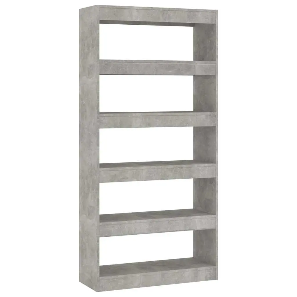 Book Cabinet Grey Engineered Wood Room Divider 80W x 30D x 166H cm