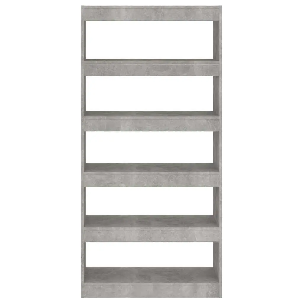 Book Cabinet Grey Engineered Wood Room Divider 80W x 30D x 166H cm