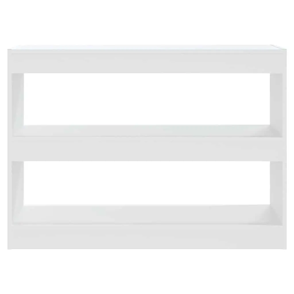 Book Cabinet White Room Divider Shelving Unit 100W x 30D x 72H cm