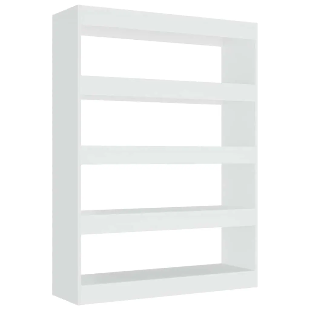 White Book Cabinet Room Divider Shelving Unit 100W x 30D x 135H cm