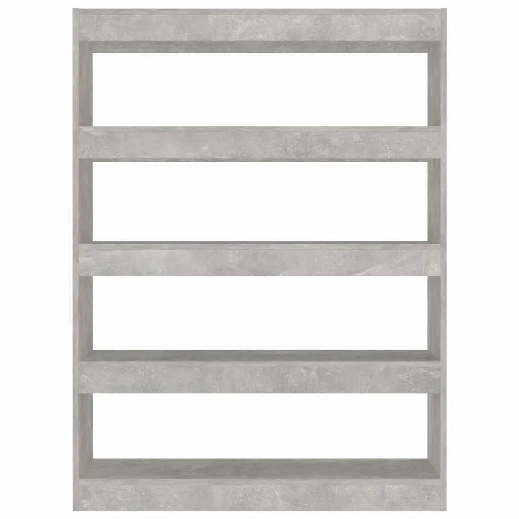 Book Cabinet Room Divider Grey Shelving Unit 100W x 30D x 135H cm