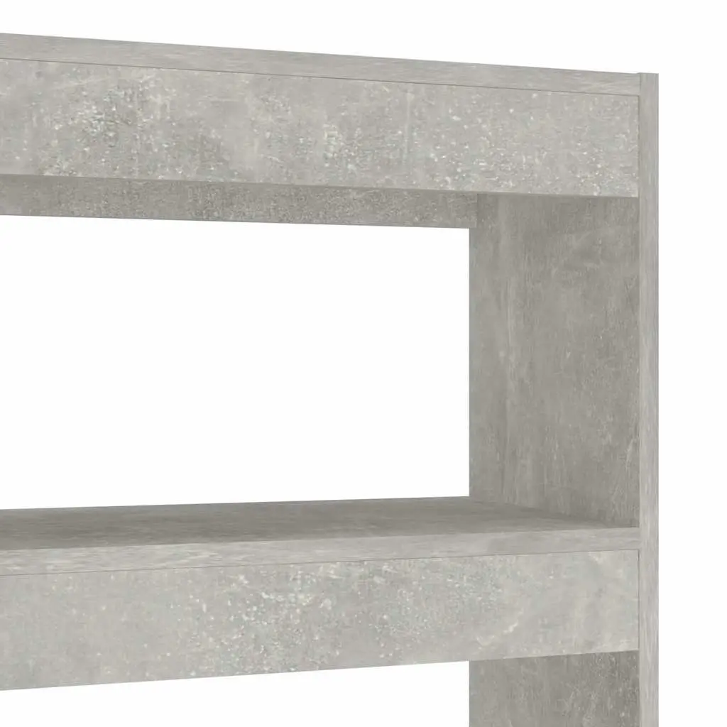 Book Cabinet Room Divider Grey Shelving Unit 100W x 30D x 135H cm