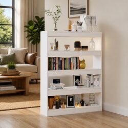 High Gloss White Book Cabinet Room Divider Shelving Unit Storage Organiser