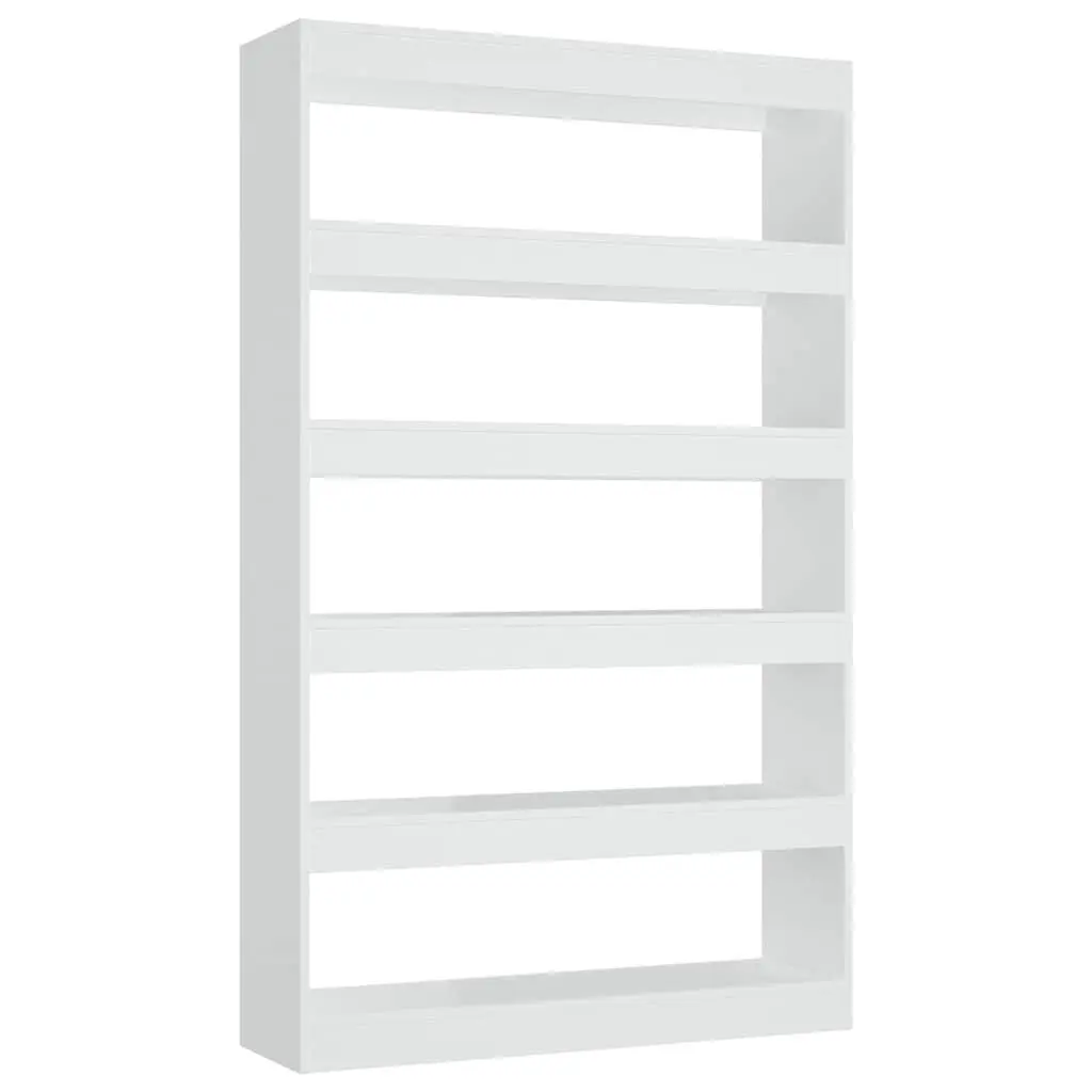White Wooden Book Cabinet Room Divider Storage Shelving Unit 100x30x166cm