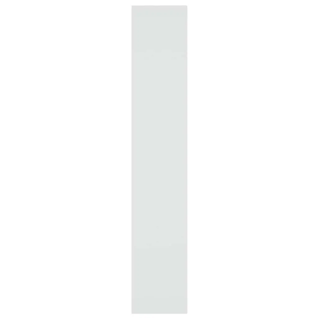 Wooden Book Cabinet High Gloss White Room Divider 100 x 30 x 166 cm