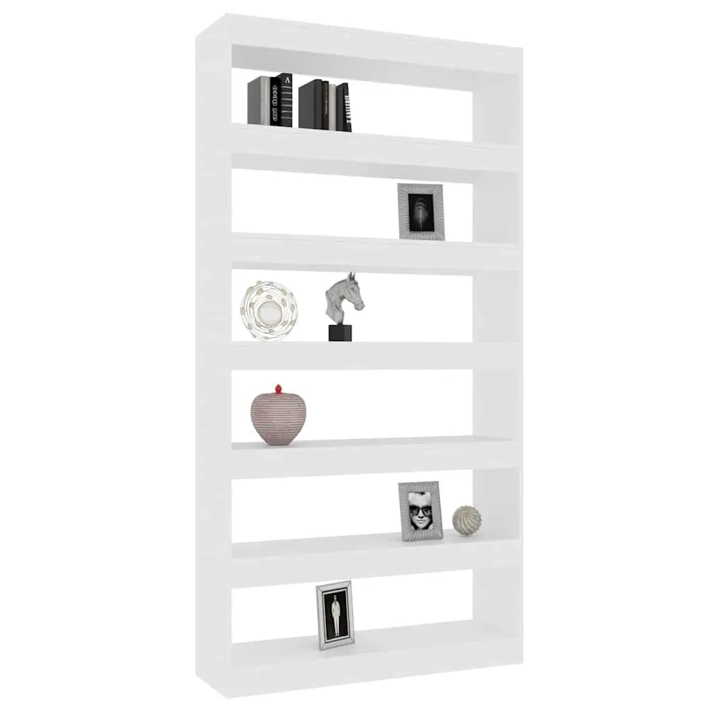 Book Cabinet White Room Divider 100x30x198 cm Storage Organiser