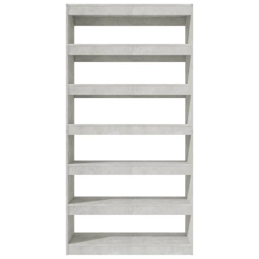 Engineered Wood Grey Book Cabinet Storage Room Divider 100x30x198cm