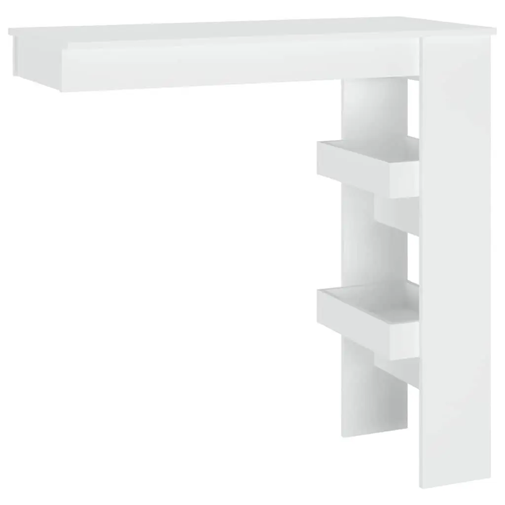 Wall Bar Table White Engineered Wood 102 x 45 x 103.5 cm
