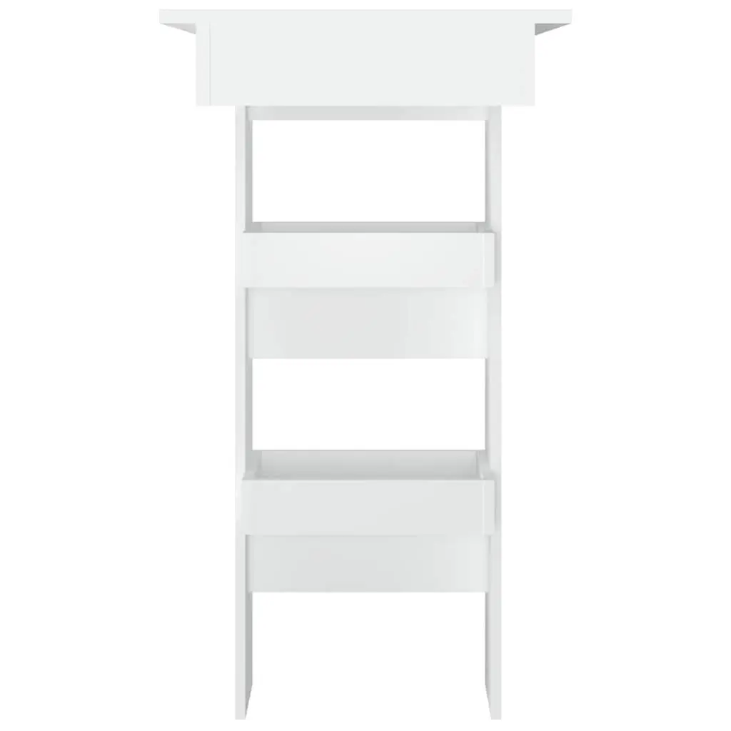 Wall Bar Table White Engineered Wood 102 x 45 x 103.5 cm
