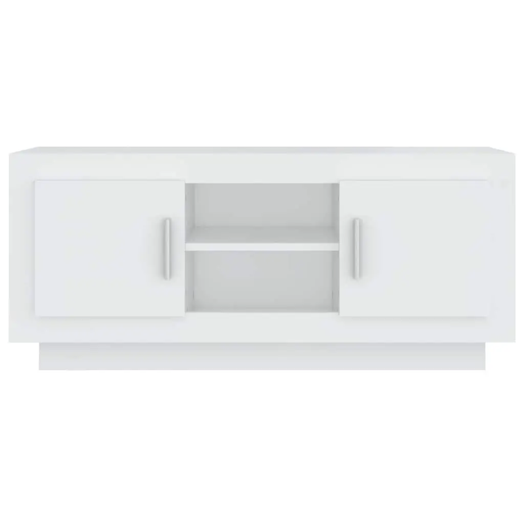 TV Cabinet White Engineered Wood 102x35x45 cm
