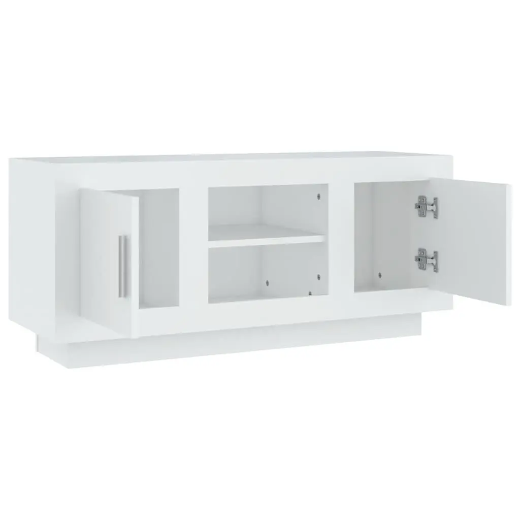 TV Cabinet White Engineered Wood 102x35x45 cm