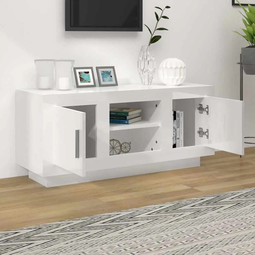 White High Gloss TV Cabinet