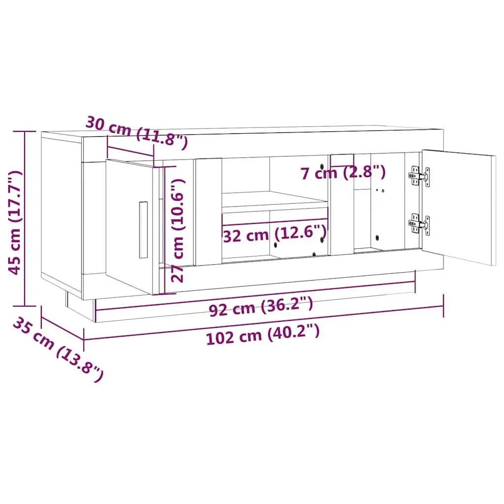 White High Gloss TV Cabinet