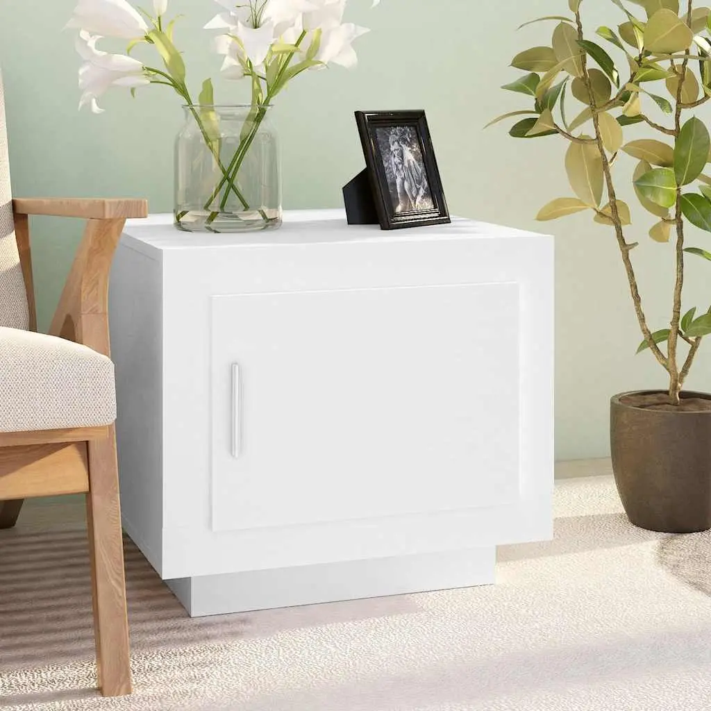 Coffee Table White Storage Cabinet 51W x 50D x 45H cm